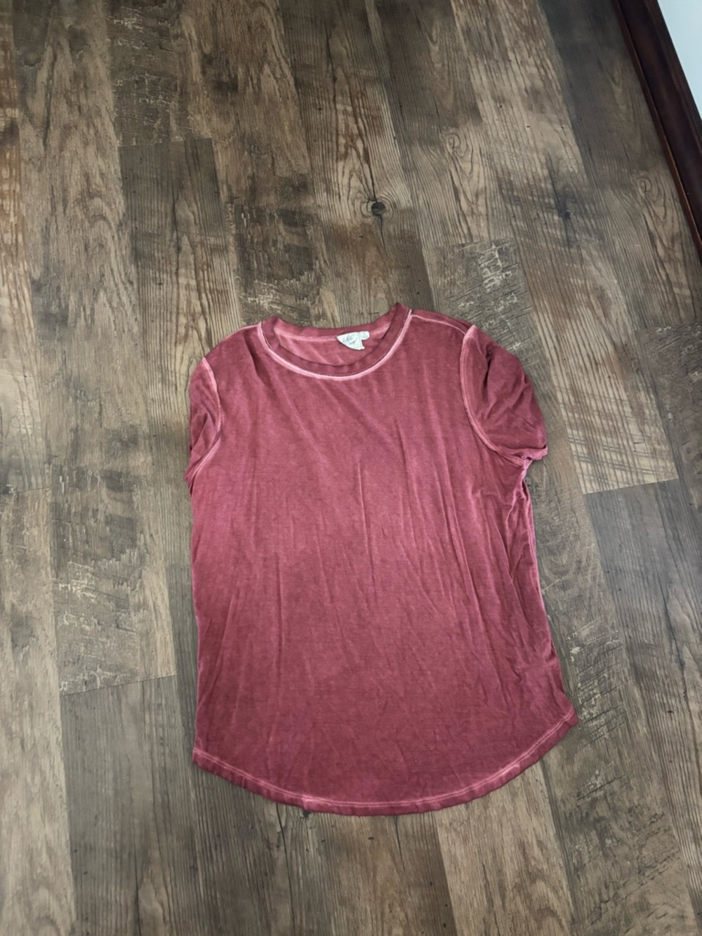 White Crow Washed Rose Short Sleeve Tee